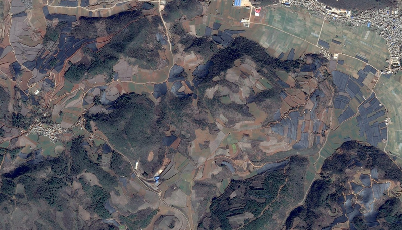 Illustration for article titled Satellite Images of Agricultural Fields Make the Earth Look 8-Bit